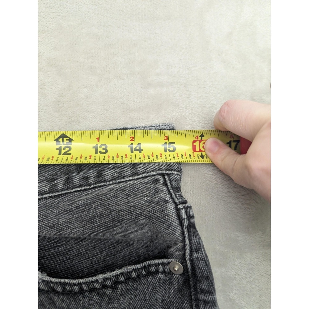 Madewell Relaxed Mid Length Denim Shorts Womens 26 Gray Cutoff Frayed Hem - Picture 9 of 15